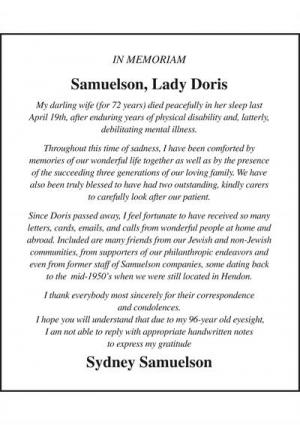 Lady Doris Samuelson