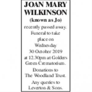 Joan Mary Wilkinson